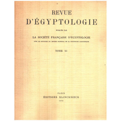 Revue d'égyptologie publiée par la société française d'égyptologie...