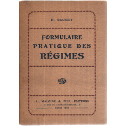 Formulaire pratique des regimes