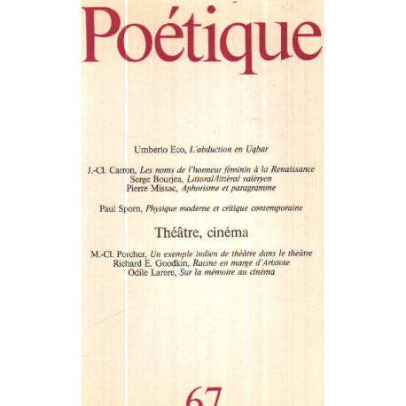 Poétique numéro 67