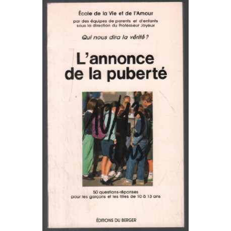 L'annonce de la puberté