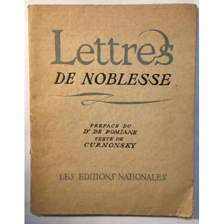 Lettres de noblesse