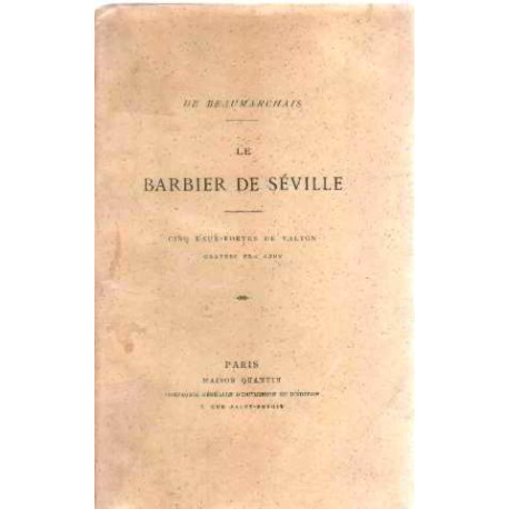 Le barbier de seville / cinq eaux-fortes de valton