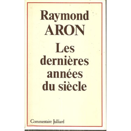 Dernières annees du siecle