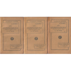 Les confessions /3 tomes / introduction notes et index par van bever