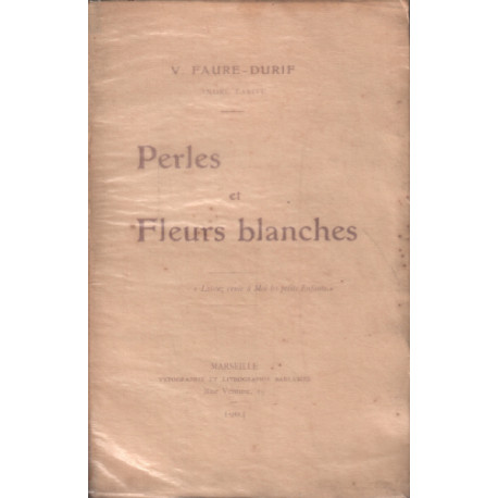 Perles et fleurs blanches/ EO numerotée