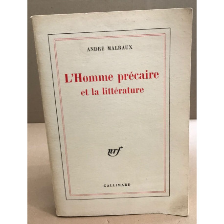 L'homme précaire et la littérature