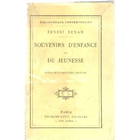 Souvenirs d'enfance et de jeunesse