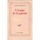 L'usage de la parole