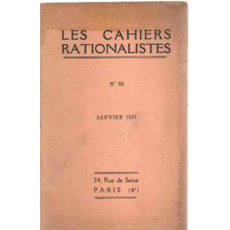 Les carnets rationaliste n° 55