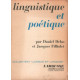 Linguistique et poetique