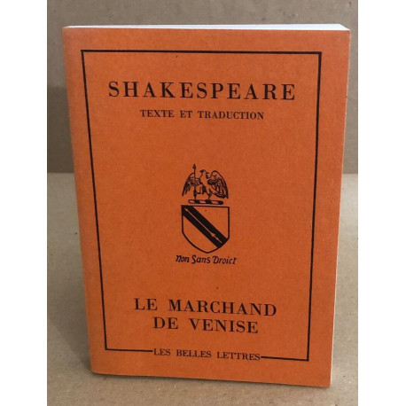 Le marchand de venise / bilingue