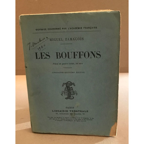Les bouffons / piece en 4 actes en vers
