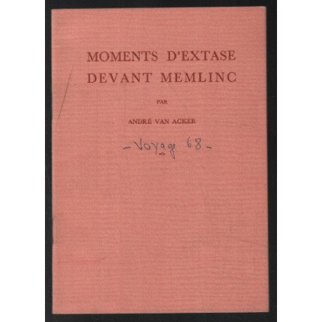 Moments d'extase devant Memling