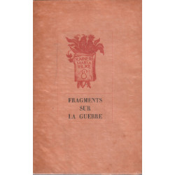 Fragments sur la guerre / frontispice de daragnes