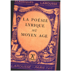 La poésie lyrique au moyen age