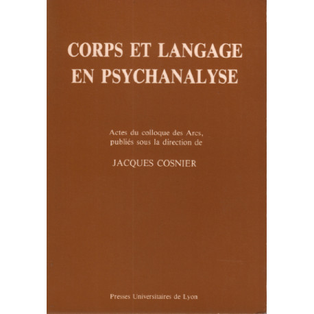 Corps et langage en psychanalyse actes