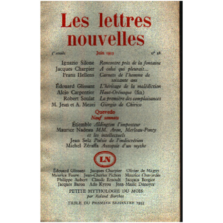 Les lettres nouvelles n° 28