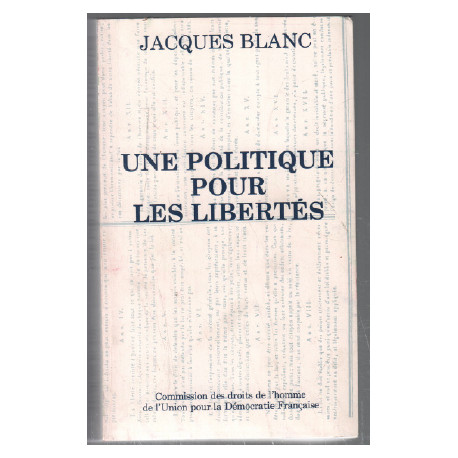 Une politique pour les libertés