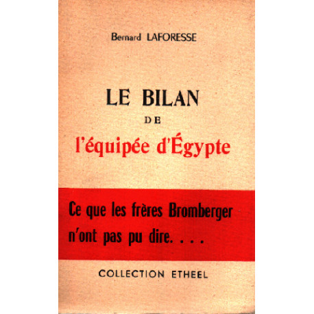 Le bilan de l'équipée d'egypte