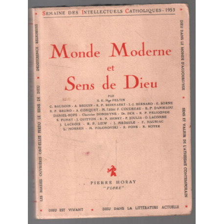 Monde moderne et sens de dieu