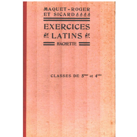 Exercices latins / classe de 5° et 4°