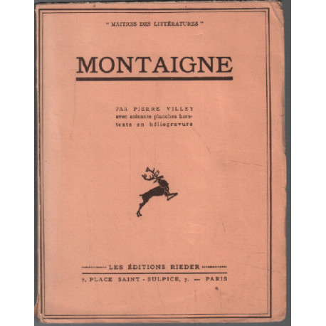Montaigne / 60 planches hors-texte