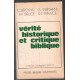 Vérité historique et critique biblique