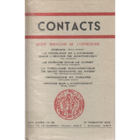 Revue française de l'orthodoxie / contact n° 83
