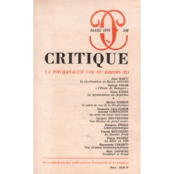 Critique n° 346 / la psychanalyse vue du dehors