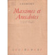 Maximes et anecdotes
