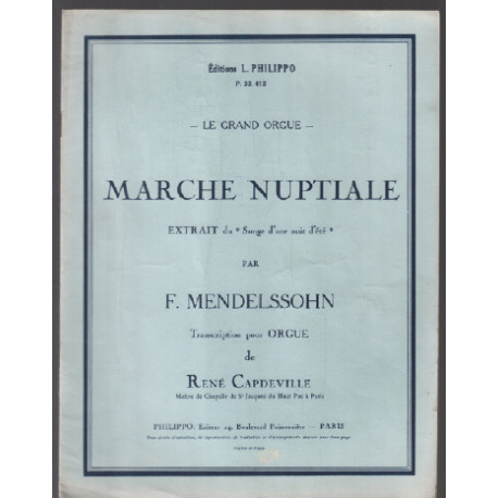 Marche nuptiale transcription pour orgue (extrait du songe d'une...