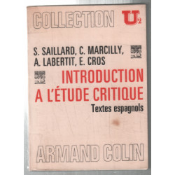 Introduction à l'etude critique (textes espagnols)