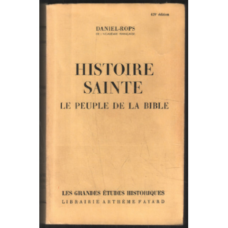 Histoire sainte : le peuple de la bible