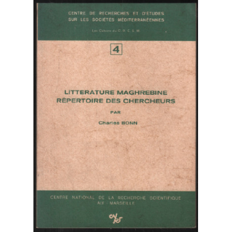 Littérature maghrébine : répertoire des chercheurs