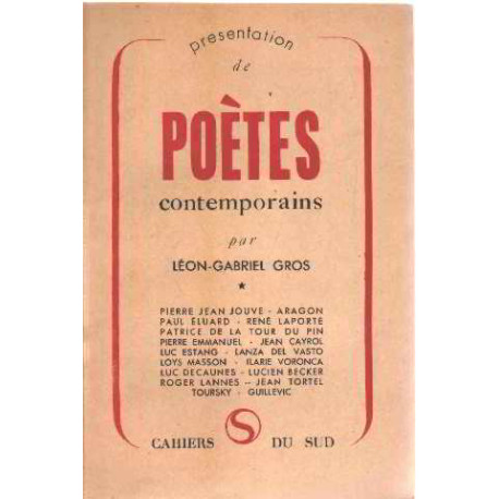 Presentation de poetes contemporains