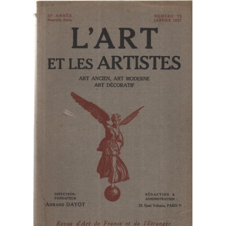 L'art et les artistes n°73