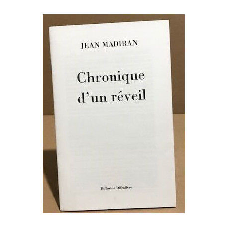 Chronique d'un reveil