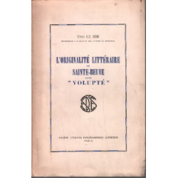 L'originalité littéraire de sainte-beuve dans volupté