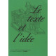 Le texte et l'idée n° 13