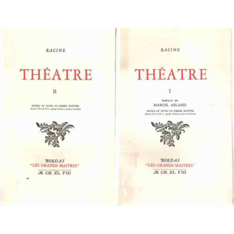 Theatre - 2 tomes / 2 - preface de marcel arland - notes et...