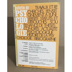 Bulletin de psychologie n°320 / revue bimestrielle / articles sur...