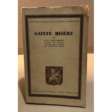 Sainte misère / traduit du finnois par Jean Louis Perret