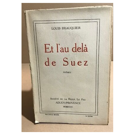 Et l'au delà de Suez