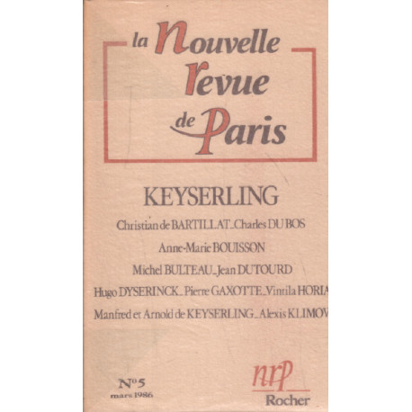 Revue de Paris n° 5 / keyserling