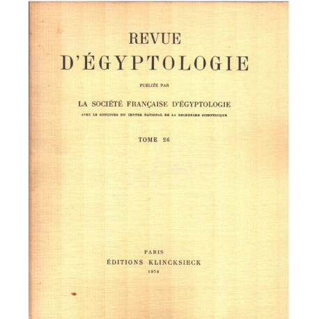 Revue d'égyptologie publiée par la société française d'égyptologie...