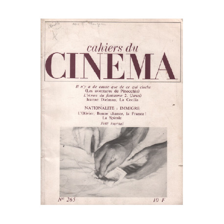 Cahiers du cinéma n° 265