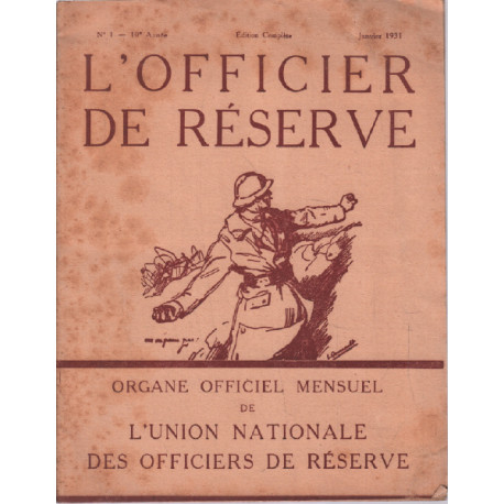 L'officier de réserve n° 1 - 10e année ( 1931 )