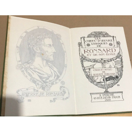 Les chefs d'oeuvre lyriques de pierre de Ronsard et de son école
