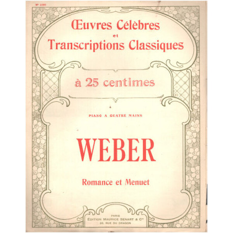 Romance et menuet / piano quatre mains