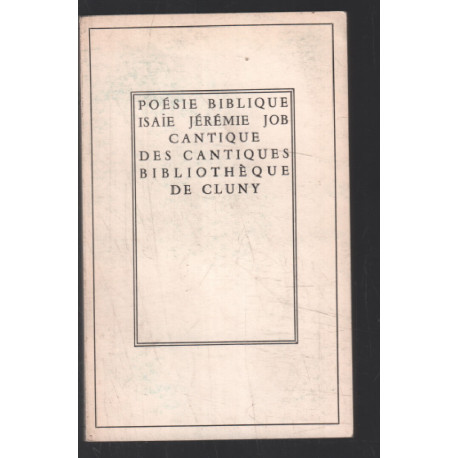 Poésie biblique